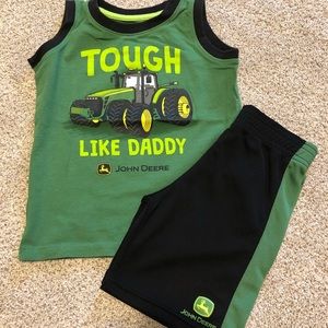 John Deere size 4T tank-top green and black.